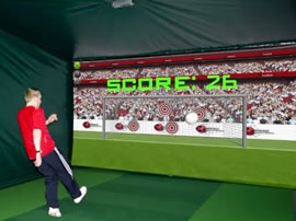 Footballer in football simulator
