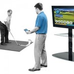 Ernest Sports ES14 Golf Launch Monitor with Ipad on TV