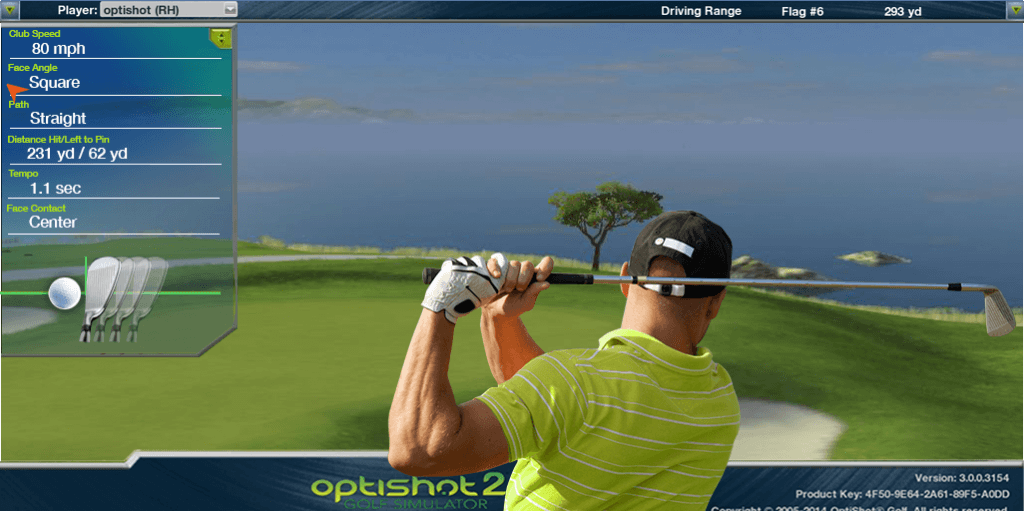 Optishot 2 Golf Simulator, Screen & Mat Package