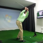 Golfer in the academy room