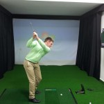 Golfer in the academy room