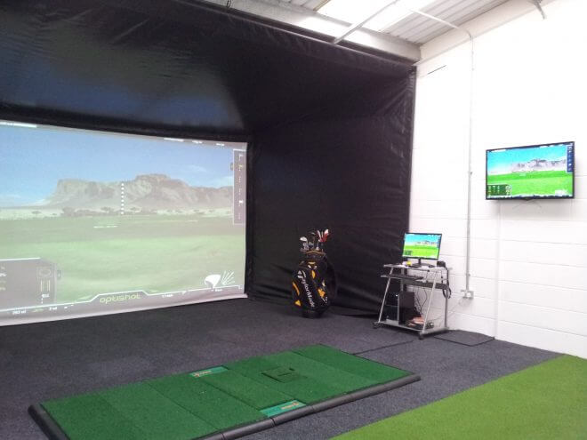 Optishot2 Golf Simulator Enclosure and Projection Screen