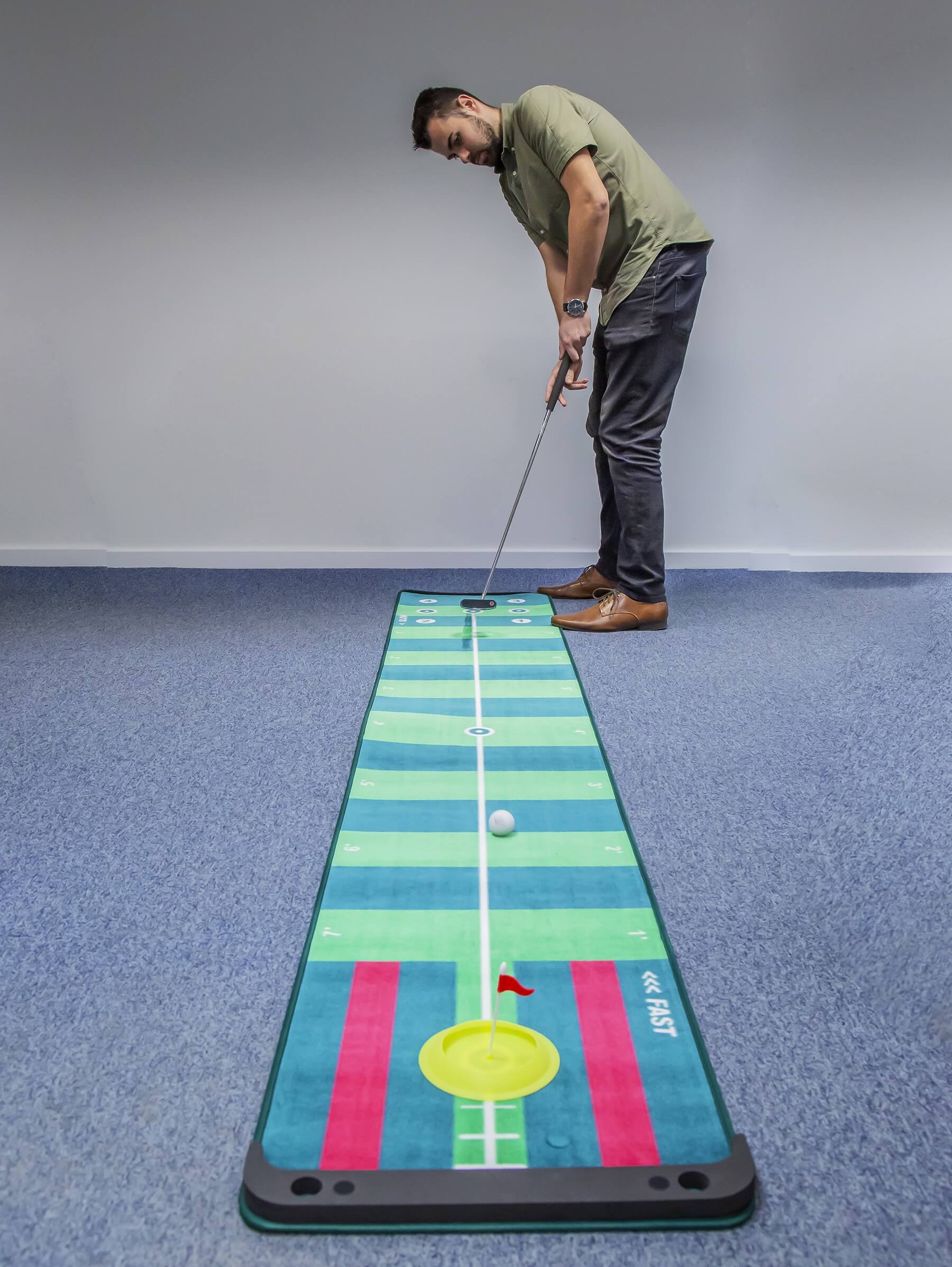 Longridge 4 Speed Track Putting Mat Golf Swing Systems