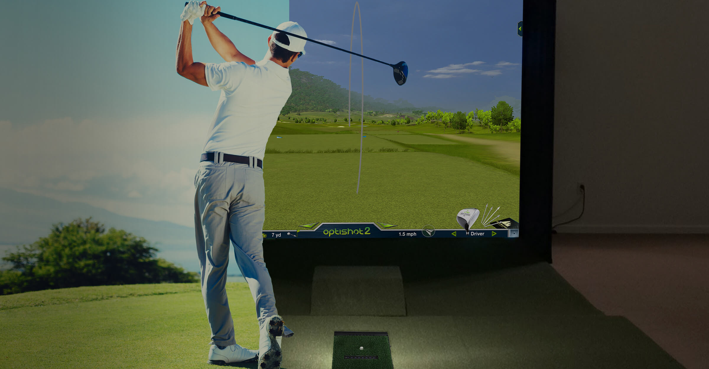 Optishot 2 Golf Simulator and Screen Package | Golf Swing
