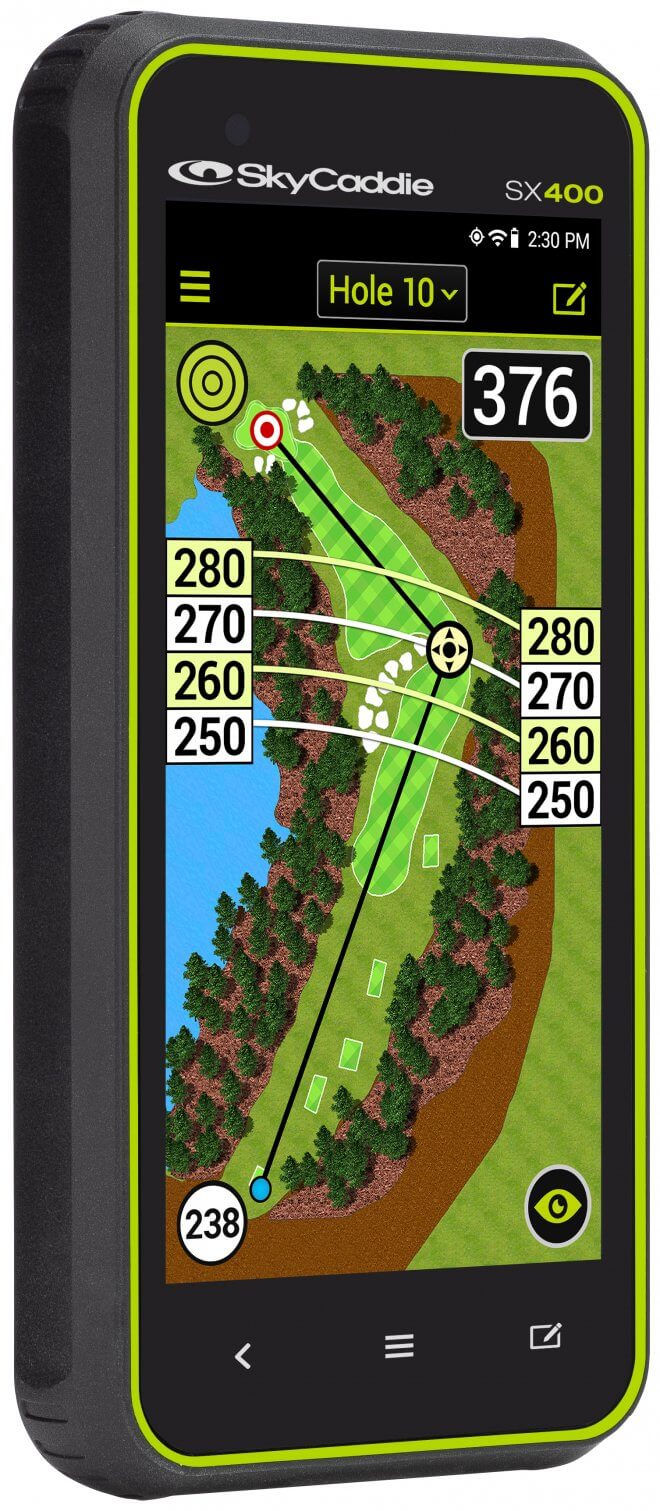 SkyCaddie SX400 Handheld Golf GPS with 4 inch Touch Display Black