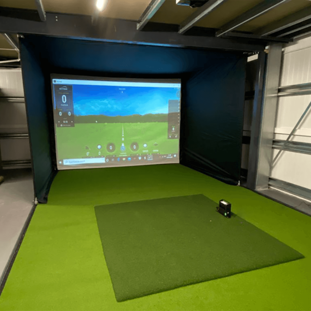 Home Golf Simulator Enclosure 2.5m W X 2.5m H X 1m D (Frame & Screen