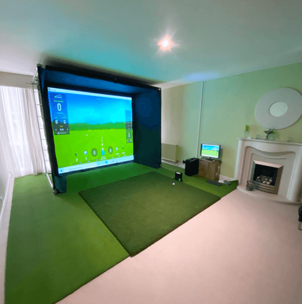 Home Golf Simulator Enclosure 2.5m W X 2.5m H X 1m D (Frame & Screen