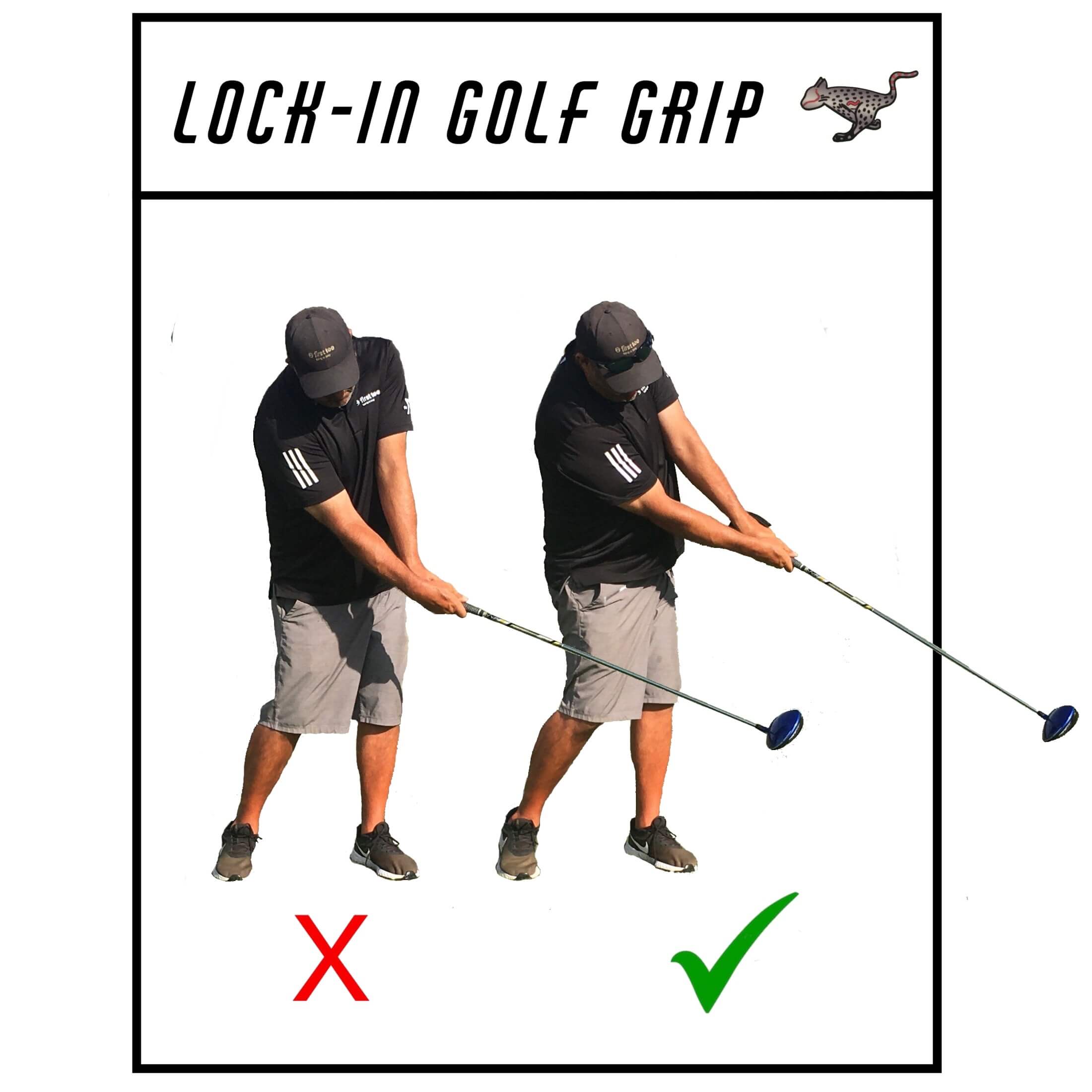 Lockin Golf Grip Training Aid Golf Swing Systems