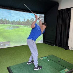 A Practice Den that even Tour Pros will envy! Golf Simulator install ...
