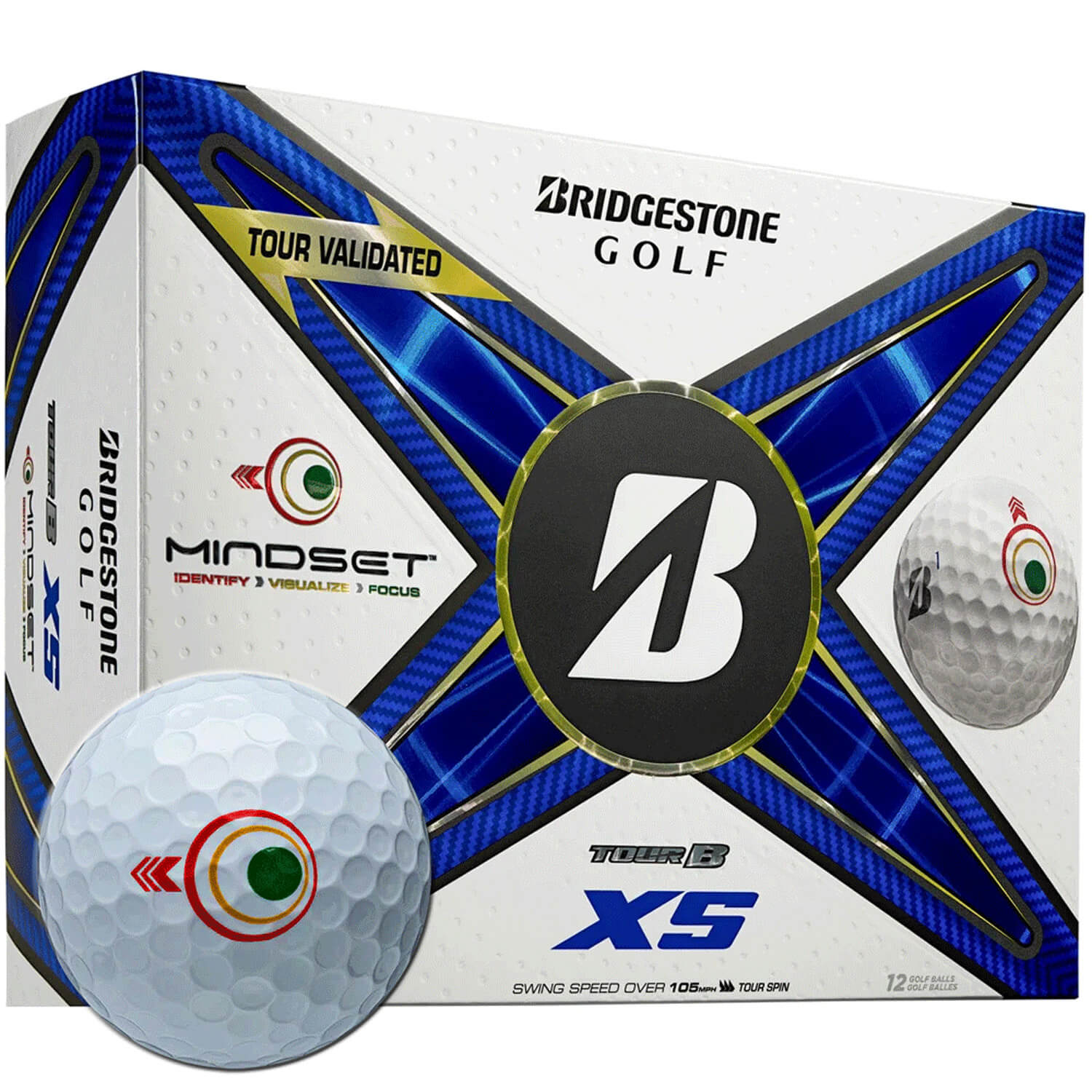 BRIDGESTONE 2024 TOUR B XS MINDSET GOLF BALLS | Golf Swing