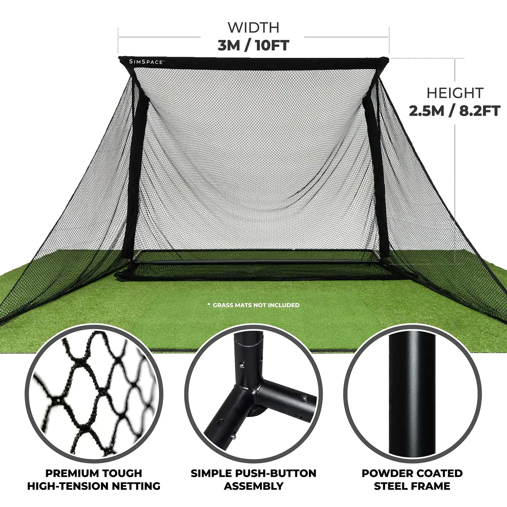 View Net SimSpace Wide Deluxe Practice Net | Golf Swing Systems